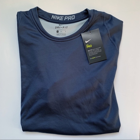Mens Nike Pro training top AH7989-472 NWT Blue  M - Picture 3 of 6